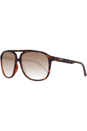 Guess Homme, Accessoires, Brun, Taille: ONE Size Lunettes de Soleil Aviateur Homme Marron Dégradé
