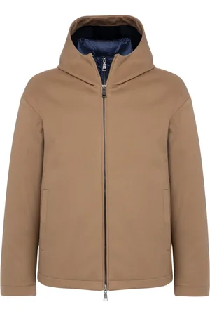add Homme, Vestes, Brun, Taille: 2XL Veste À Capuche 2 EN 1 Avec Veste Intérieure Rembourrée