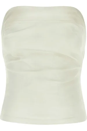 Entire Studios Femme, Tops, Blanc, Taille: 42 FR Haut Tube en Denim Blanc
