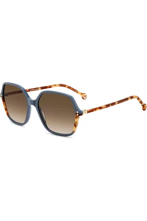 Carolina Herrera Femme, Accessoires, Bleu, Taille: 56 MM Lunettes de soleil
