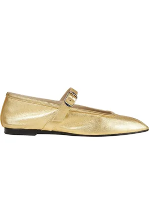 Le Monde Beryl Femme, Chaussures, Jaune, Taille: 42 EU Ballerines Mary Jane en cuir doré