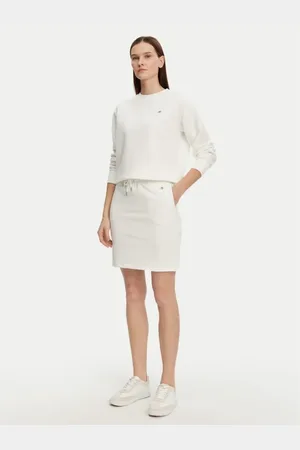 GANT Femme, Jupes, Blanc, Taille: 42 FR Jupe sweat 4200274 Écru Coupe Regular