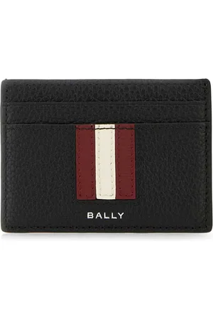 Bally Homme, Accessoires, Noir, Taille: ONE Size Porte-cartes en cuir noir