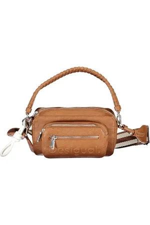 Desigual Femme, Sacs, Brun, Taille: ONE Size Sac à bandoulière marron avec sangles amovibles