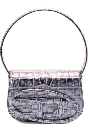 Diesel Femme, Sacs, Violet, Taille: ONE Size Sac Pliable Imprimé Croco Violet