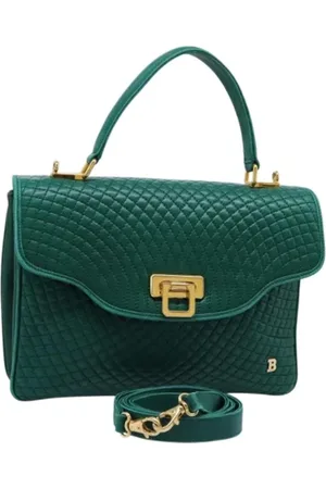 Bally Femme, Pre-owned, Vert, Taille: ONE Size Pre-owned Cuir sacs-main