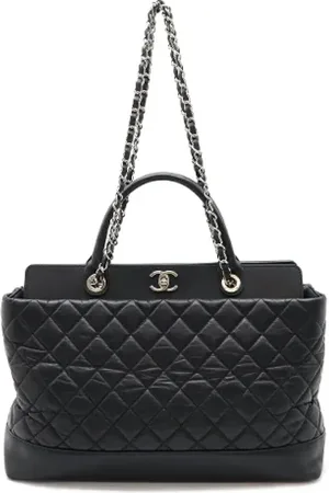 CHANEL Femme, Pre-owned, Noir, Taille: ONE Size Pre-owned Cuir cabas