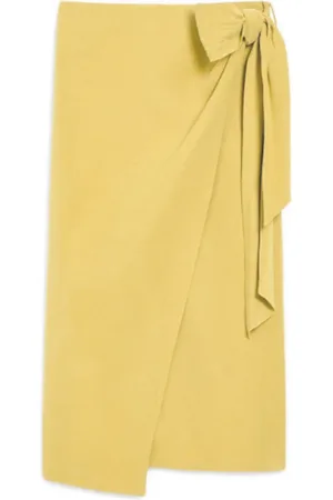 Max Mara Femme, Jupes, Jaune, Taille: 38 FR Jupe jaune en lin et soie avec