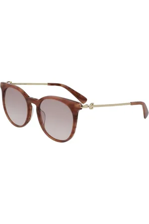 Longchamp Femme, Accessoires, Brun, Taille: ONE Size Lunettes de soleil marron tortue pour femmes