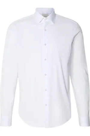 Calvin Klein Homme, Chemises, Blanc, Taille: XL Chemise Blanche Élégante Slim Fit