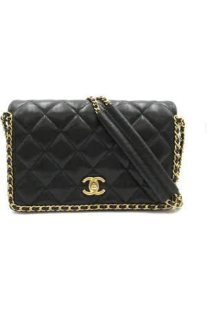 CHANEL Femme, Pre-owned, Noir, Taille: ONE Size Pre-owned Cuir sacs-ports-paule