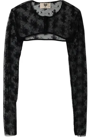 ANIYE BY Femme, Tops, Noir, Taille: 42 FR Haut Chic à Volants Noir