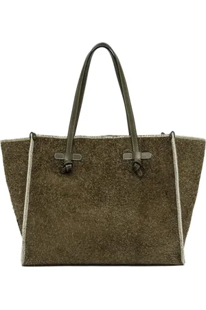 Gianni chiarini Femme, Sacs, Vert, Taille: ONE Size Sac Shopper en Daim de Luxe Marcella