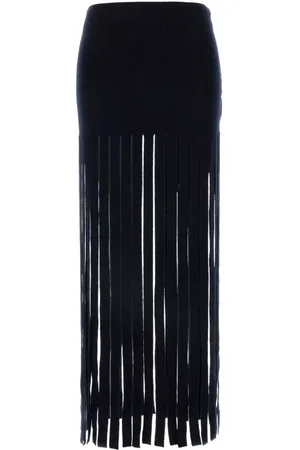 Alanui Femme, Jupes, Bleu, Taille: 36 FR Jupe en mélange de laine bleu nuit