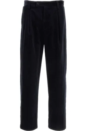 A.P.C. Homme, Pantalons, Bleu, Taille: M Pantalon Renato en Velours Côtelé Bleu Foncé