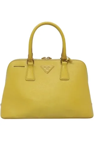 Prada Femme, Pre-owned, Jaune, Taille: ONE Size Pre-owned Cuir sacs-main
