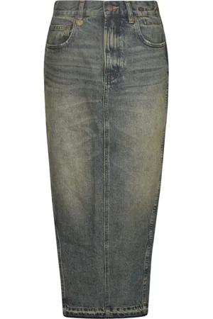 R13 Femme, Jupes, Bleu, Taille: W26 Clinton Skirt