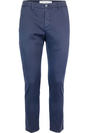 DEPARTMENT FIVE Homme, Pantalons, Bleu, Taille: W33 Pantalon Chino Slim Fit Bleu
