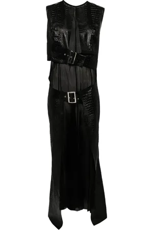 JUNYA WATANABE Femme, Robes, Noir, Taille: 38 FR Robe Noire en Similicuir Flared Day