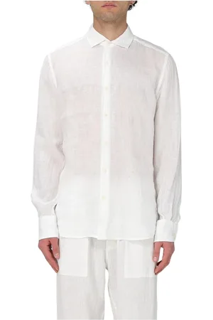 MC2 SAINT BARTH Homme, Chemises, Blanc, Taille: 3XL Chemise décontractée en lin bleu