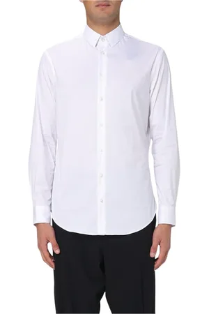 Giorgio Armani Homme, Chemises, Blanc, Taille: L Chemise Blanche à Manches Longues