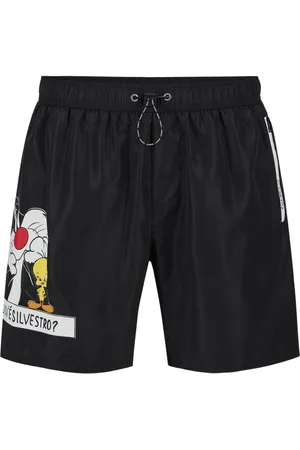 Iceberg Homme, Maillots de bain, Noir, Taille: XL Maillot de bain noir avec cordon de serrage, motif et logo