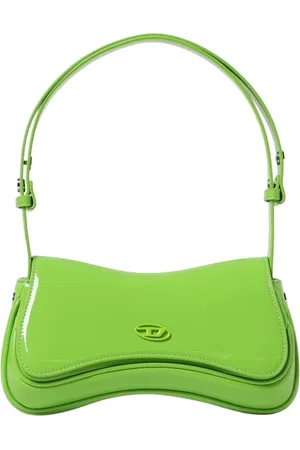 Diesel Femme, Sacs, Vert, Taille: ONE Size Sac Saddle en Cuir Verni Vert