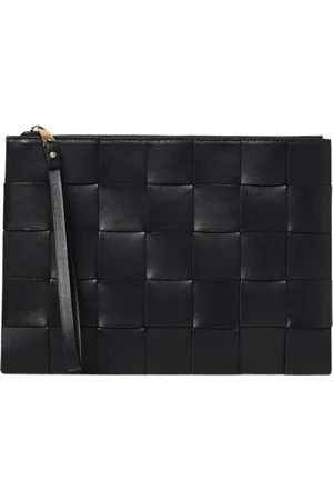 Bottega Veneta Femme, Sacs, Noir, Taille: ONE Size Pochette en Cuir Tressé Noir