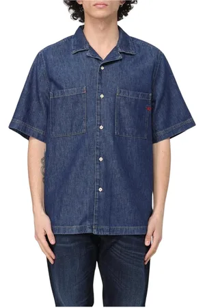 Diesel Homme, Chemises, Bleu, Taille: M Chemise Denim Décontractée Manches Courtes