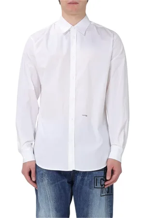 Dsquared2 Homme, Chemises, Blanc, Taille: XL Chemise Blanche en Popeline Mode Homme