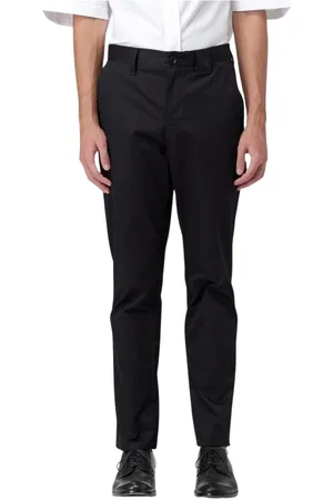 Burberry Homme, Pantalons, Noir, Taille: XL Pantalon Noir Droit Intemporel