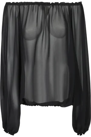 BLANCA Femme, Blouses et Chemises, Noir, Taille: 36 FR Haut Élégant Noir avec Détails Rassemblés