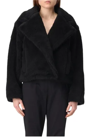Max Mara Femme, Vestes, Noir, Taille: 38 FR Élégant Manteau Teddy Bear Noir