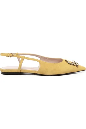 Coccinelle Femme, Chaussures, Jaune, Taille: 36 EU Chaussures plates jaunes avec bride