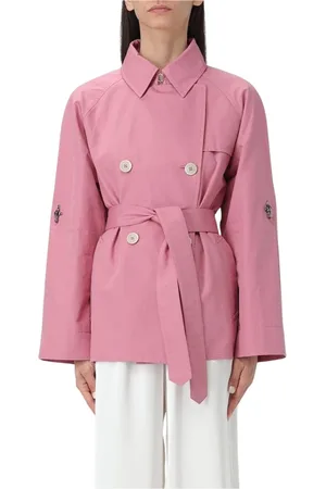 FAY Femme, Manteaux, Rose, Taille: 38 FR Trench-coat noir Style Élégant