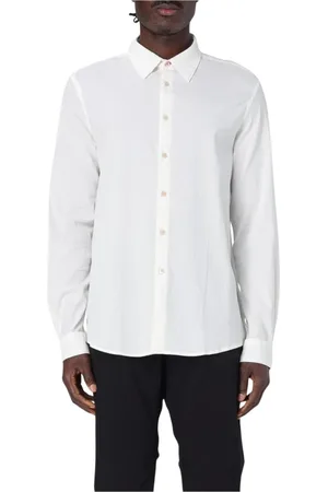 Paul Smith Homme, Chemises, Blanc, Taille: L Chemise Bleue en Coton Texturé