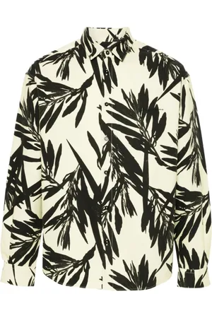 Jacquemus Homme, Chemises, Multicolore, Taille: M Chemise en coton jaune et noire