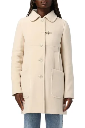 FAY Femme, Manteaux, Blanc, Taille: 40 FR Élégant Manteau en Laine