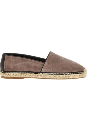 Brunello Cucinelli Homme, Chaussures, Brun, Taille: 41 EU Espadrilles avec Détails en Cuir