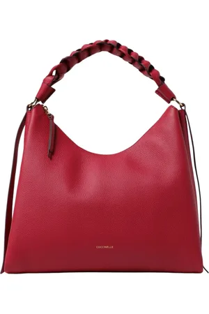 Coccinelle Femme, Sacs, Rouge, Taille: ONE Size Sac à bandoulière en cuir marron