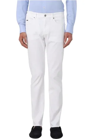 HUGO BOSS Homme, Jeans, Blanc, Taille: W38 Pantalon Slim Fit Boss Blanc
