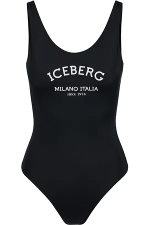 Iceberg Femme, Maillots de bain, Noir, Taille: 40 FR Maillot de bain une pièce de style olympique noir avec logo