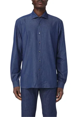 FAY Homme, Chemises, Bleu, Taille: XL Chemise Denim Bleue