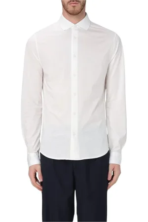 Armani Exchange Homme, Chemises, , Taille: S Chemise en Coton Noir Élégante et Polyvalente