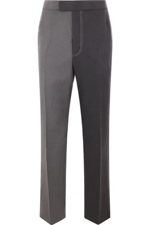 Thom Browne Homme, Pantalons, Gris, Taille: S Pantalon en Laine Bicolore
