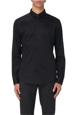 Emporio Armani Homme, Chemises, Noir, Taille: M Chemise Blanche à Manches Longues