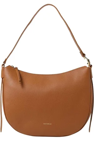 Coccinelle Femme, Sacs, Brun, Taille: ONE Size Sac à Bandoulière en Cuir Demi-Lune