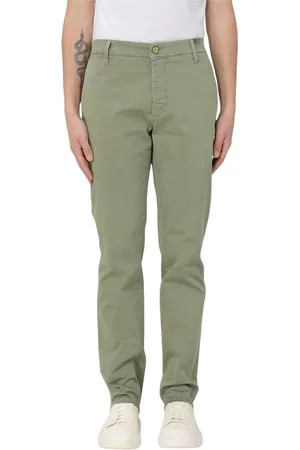 Jeckerson Homme, Pantalons, Vert, Taille: W32 Pantalon Casual Chinos Élégant