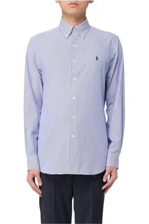 Ralph Lauren Homme, Chemises, Bleu, Taille: S Chemise à Rayures Homme Blanche