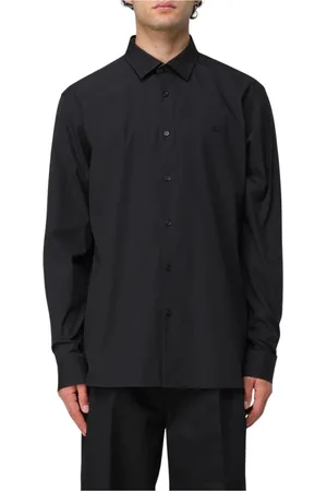 Burberry Homme, Chemises, Noir, Taille: L Chemise Classique Noire en Popeline